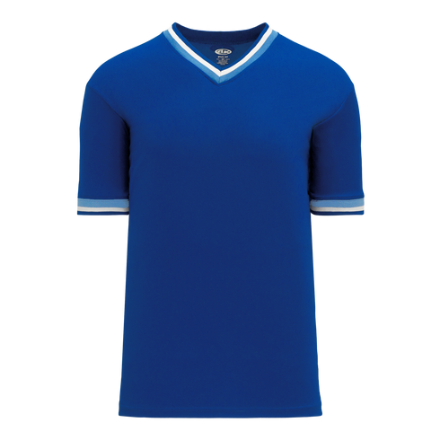 Athletic Knit V-Neck Baseball Jersey with Knitted Trim (BA1333)